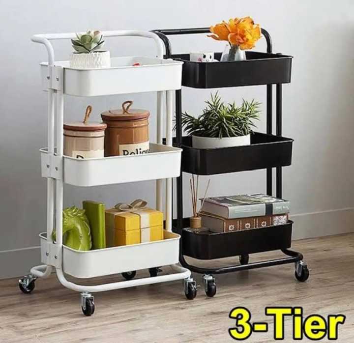 Stylish Modern 3-Layer Trolley Rack