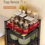 5 Layer Square Shape Kitchen Rack