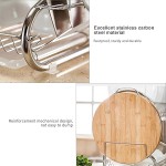 Large Capacity Stainless Steel 2-Layer Dish Drainer Drying Rack for Kitchen Storage