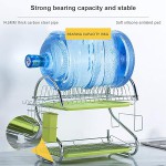 Large Capacity Stainless Steel 2-Layer Dish Drainer Drying Rack for Kitchen Storage