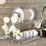 Large Capacity Stainless Steel 2-Layer Dish Drainer Drying Rack for Kitchen Storage