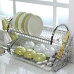 Large Capacity Stainless Steel 2-Layer Dish Drainer Drying Rack for Kitchen Storage