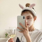 Soft Elastic Women Headwear Bunny Ear Headband Washing Face Snood Bath Spa Hair Band