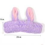 Soft Elastic Women Headwear Bunny Ear Headband Washing Face Snood Bath Spa Hair Band