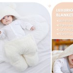 Newborn Baby Blankets & Swaddling Cute New Born Baby Boys Girls Plush Swaddle Wrap Ultra-Soft Fluffy Fleece Sleeping Bag Cotton Soft Bedding Stuff