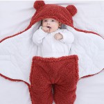 Newborn Baby Blankets & Swaddling Cute New Born Baby Boys Girls Plush Swaddle Wrap Ultra-Soft Fluffy Fleece Sleeping Bag Cotton Soft Bedding Stuff