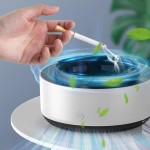 Smokeless Ashtray, Portable Heat Resistant Smoke Ashtray with Self Extinguishing Feature Versatile Ashtray Air Cleaner for Home Car Office