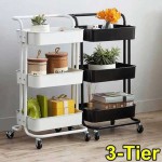 Stylish Modern 3-Layer Trolley Rack